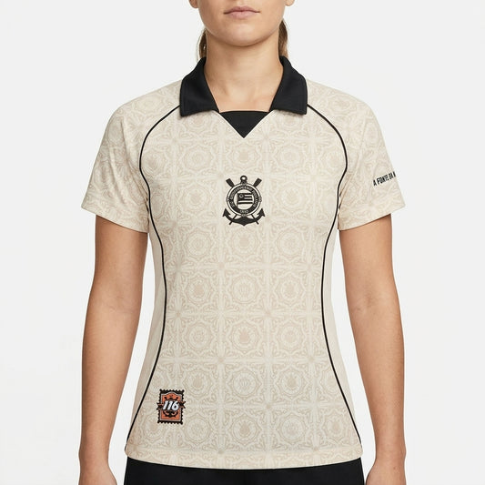 Corinthians Polo 116 Anos 26/27 Nike Feminina - Bege