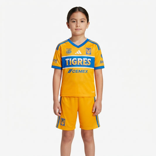 Kit Infantil Tigres Home 26/27 - Amarelo e Azul