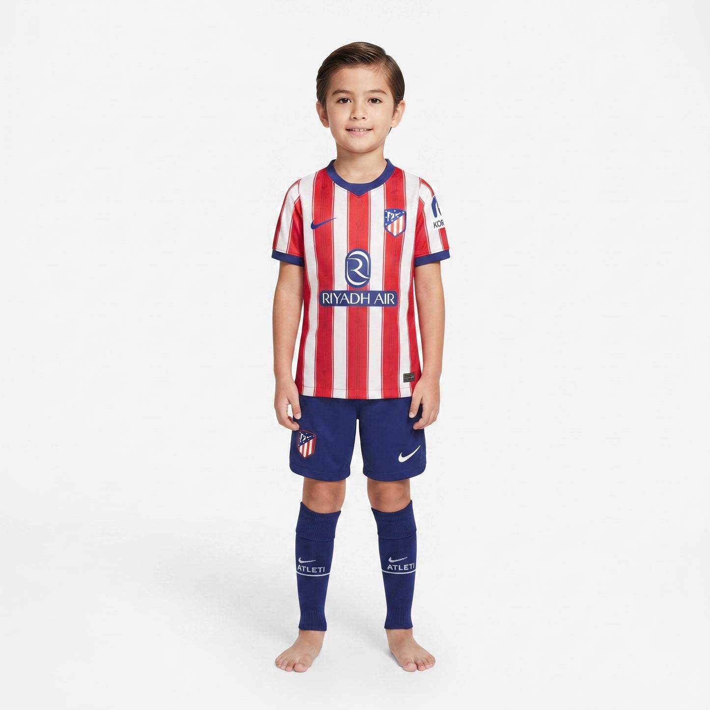Kit Infantil Atlético de Madrid Home 26/27 - Vermelha e Branca