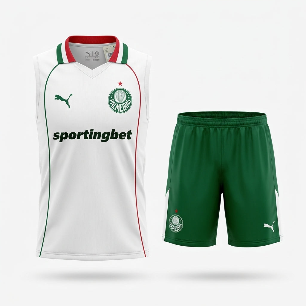 Kit Regata Palmeiras Away 26/27 Puma Torcedor Masculino - Branca