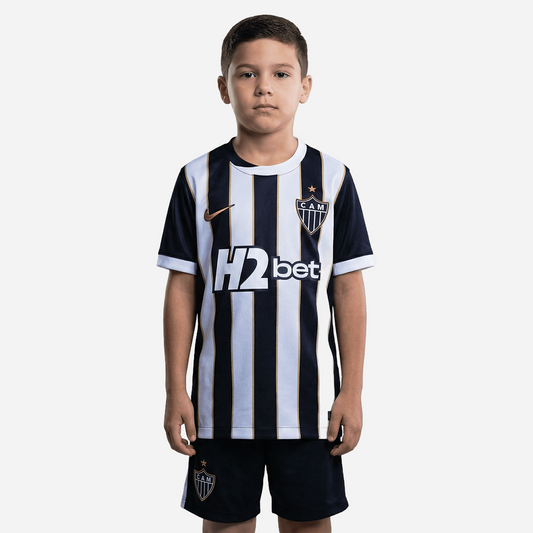 Kit Infantil Atlético Mineiro Home 26/27 - Preto e Branco