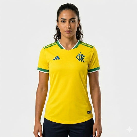 Flamengo  Edição Especial Brasil 26/27  Torcedor Adidas Feminino - Amarela