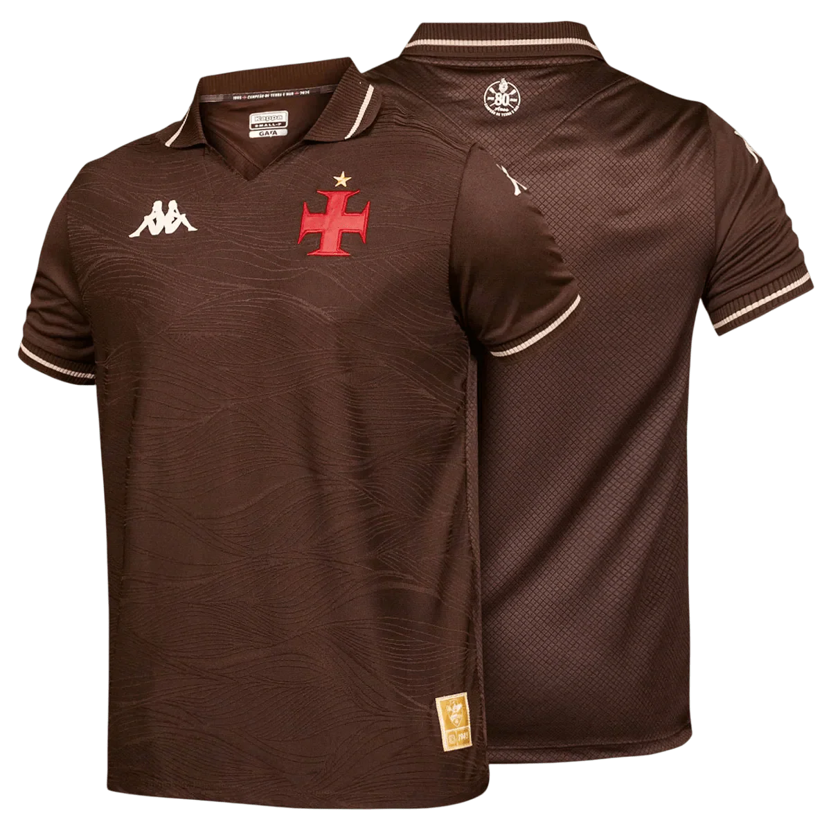 Vasco Third 25/26 Torcedor Kappa Masculino - Marrom