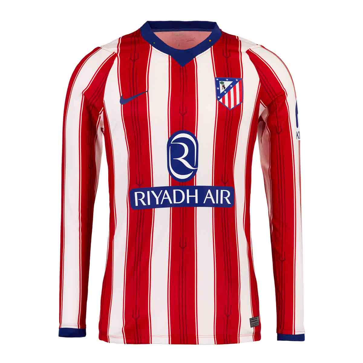Atlético de Madrid Home Manga Longa 26/27 Torcedor Nike - Vermelho e Branca