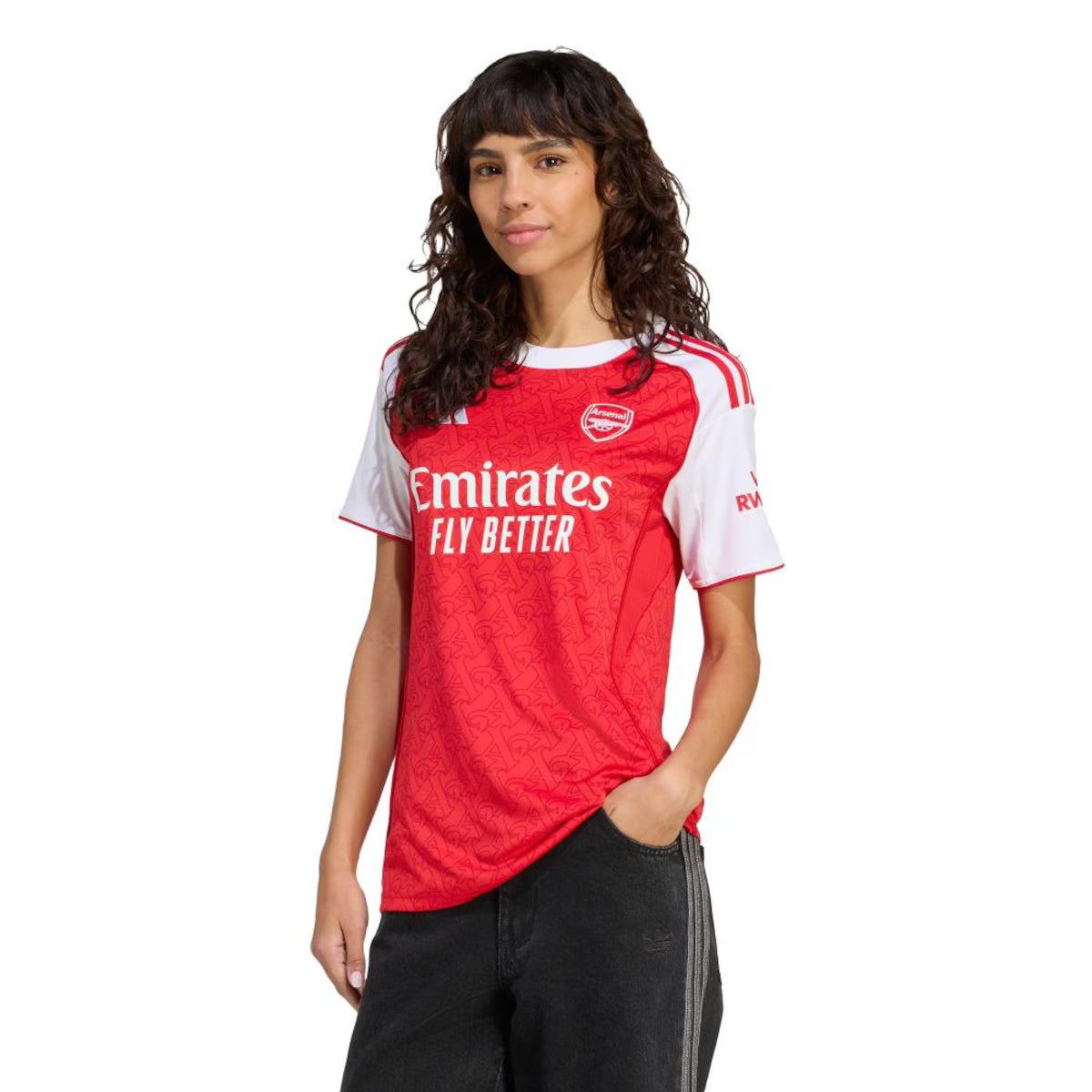 Arsenal Home 25/26 Feminina Adidas - Vermelha e Branca