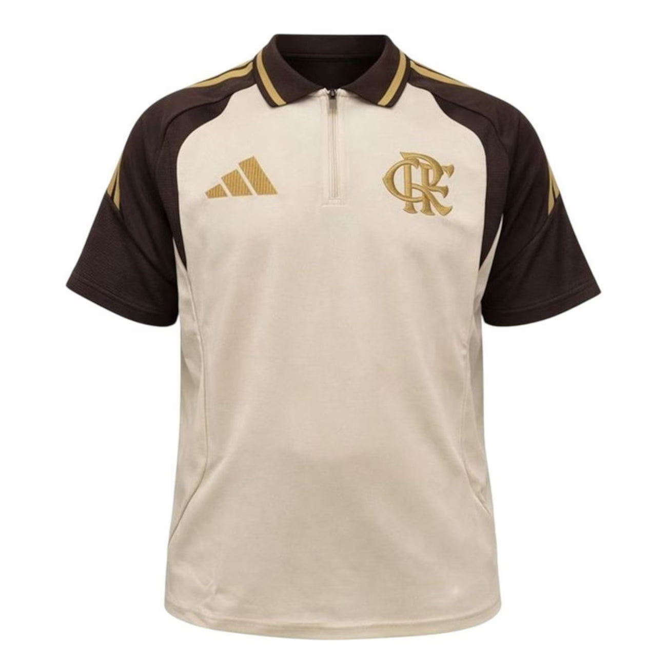 Flamengo Treino Polo 26/27 Torcedor Adidas Masculino - Bege