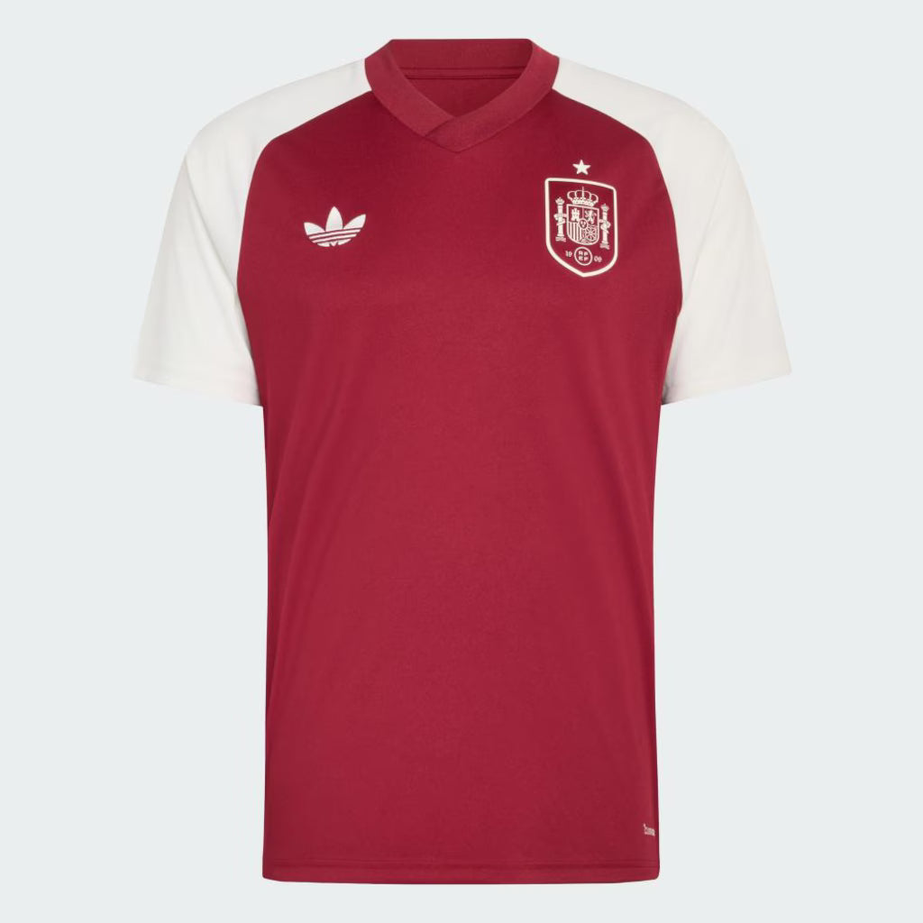 Espanha Pré Jogo 26/27 Masculino Adidas Torcedor - Vermelho e Branco