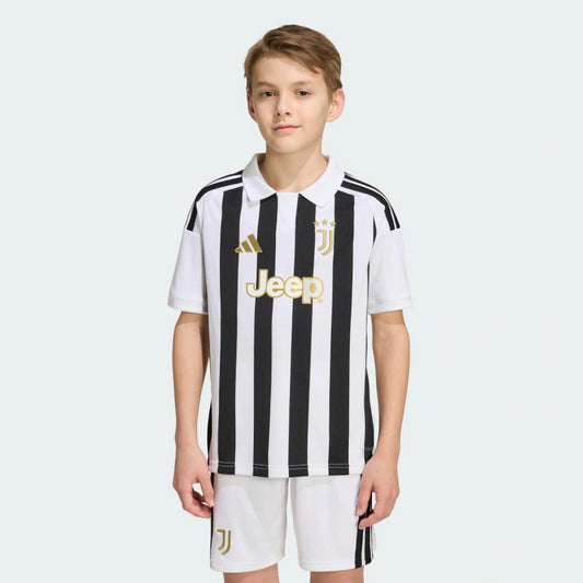 Kit Infantil Juventus Home 26/27  - Preta e Branca