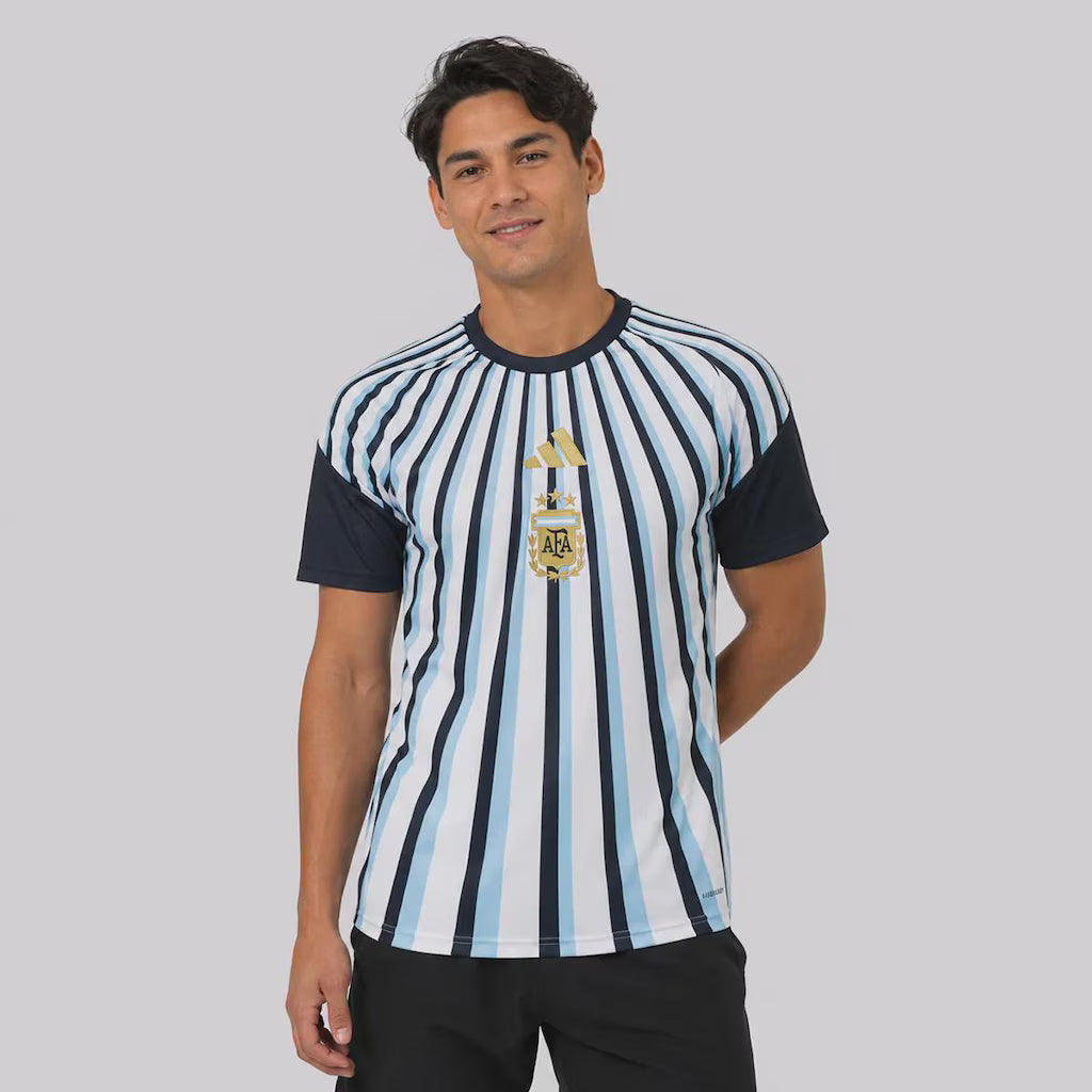 Argentina Pré Jogo 26/27 Masculino Torcedor Adidas - Branca e Azul