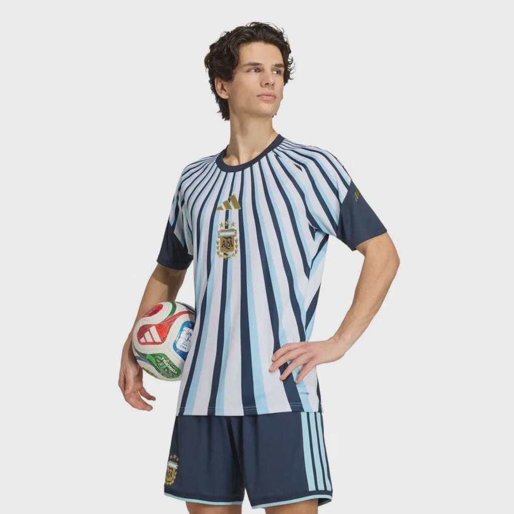 Argentina Pré Jogo 26/27 Masculino Torcedor Adidas - Branca e Azul
