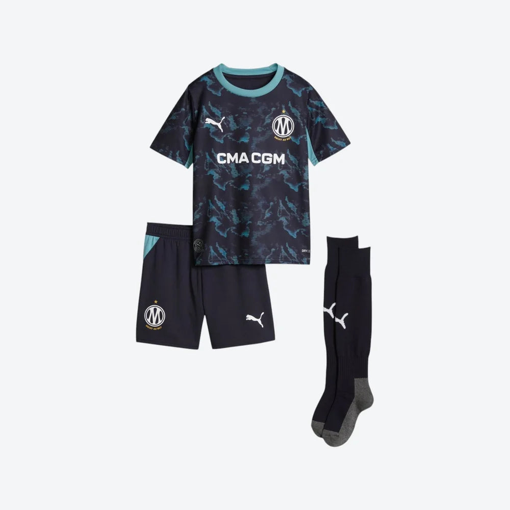 Kit Infantil Olympique De Marseille Away 26/27 - Azul Escuro