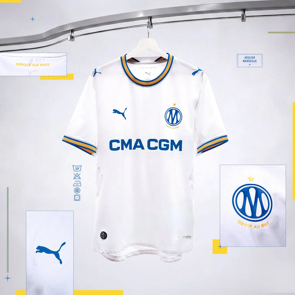 Olympique de Marseille Home 26/27 Jogador Puma - Branca