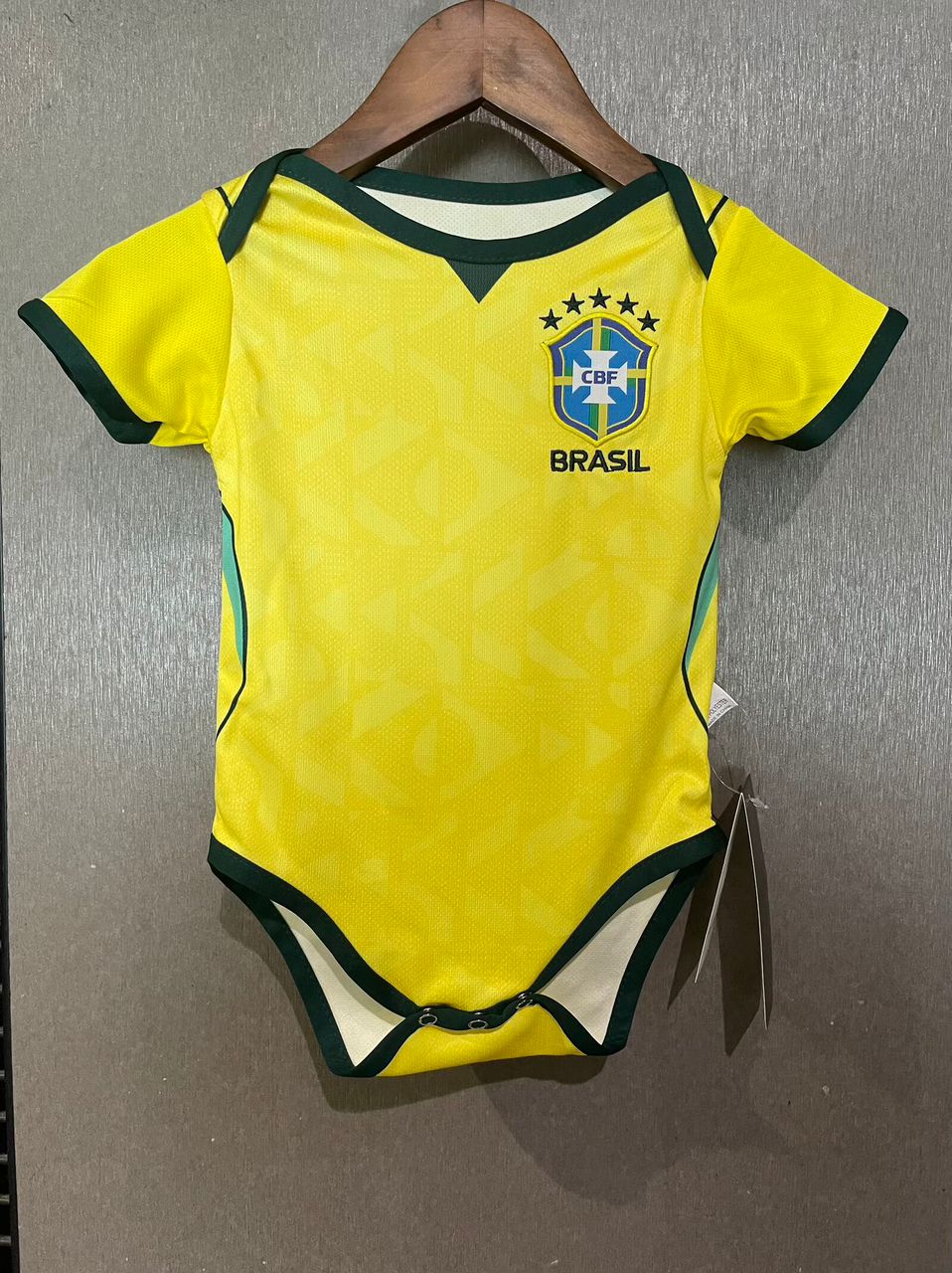 Body Bebê Infantil Brasil Home 26/27  - Amarelo