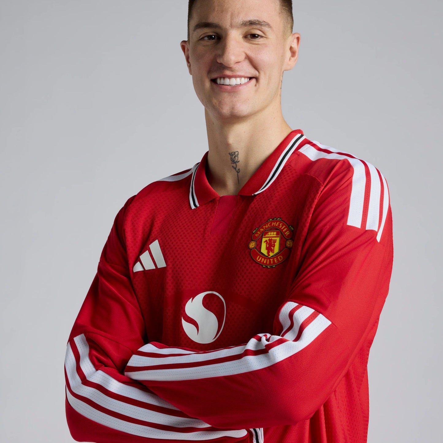 Manchester United Home Manga Longa 26/27 Jogador Adidas - Vermelho