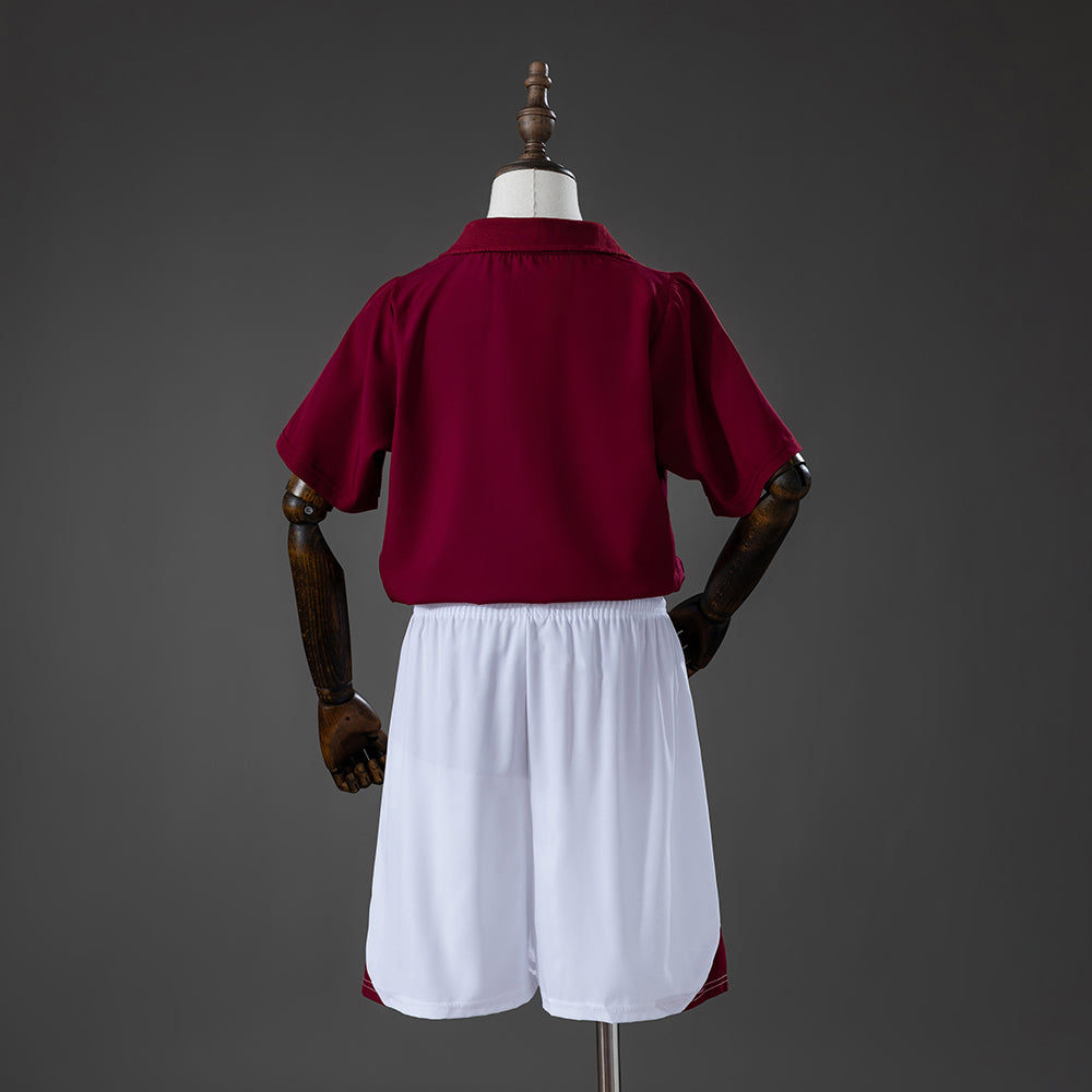 Kit Infantil Arsenal Away Retrô 03/04 - Vermelho Vinho