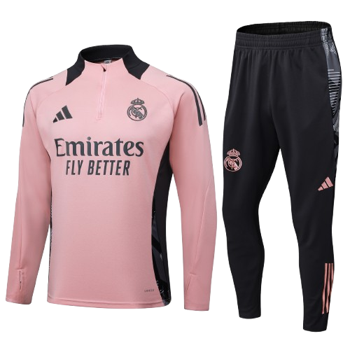 Kit Treino Infantil Agasalho + Calça Real Madrid  - Rosa