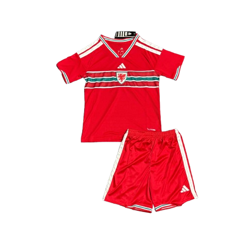 Kit Infantil Pais de Gales Home 26/27 - Vermelho