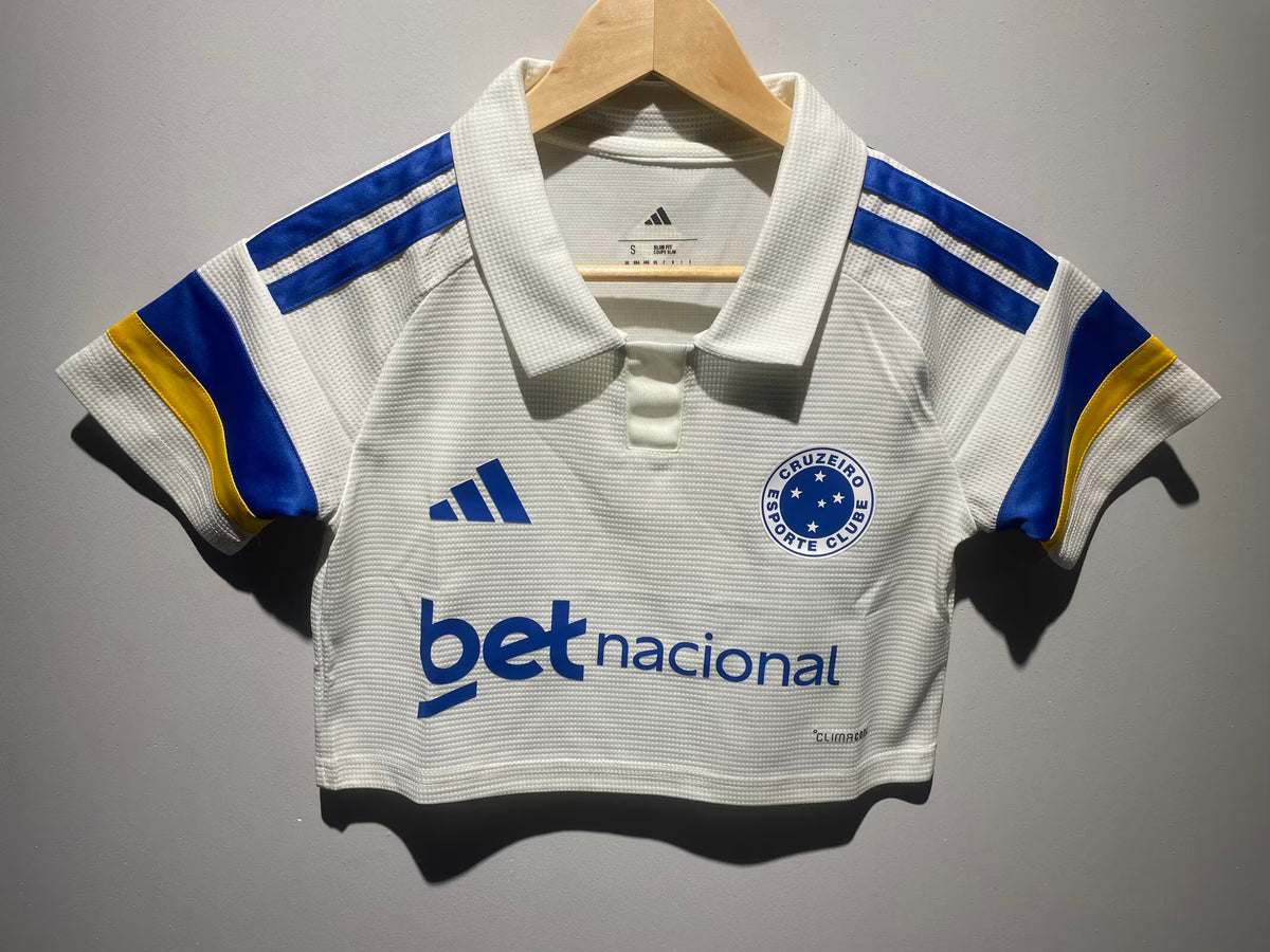Cruzeiro Cropped Third 26/27 Adidas Feminina - Branco