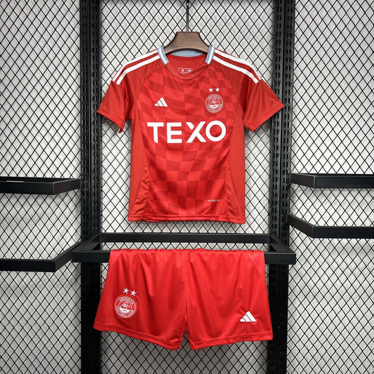 Kit Infantil Aberdeen FC Home 24/25 - Vermelho
