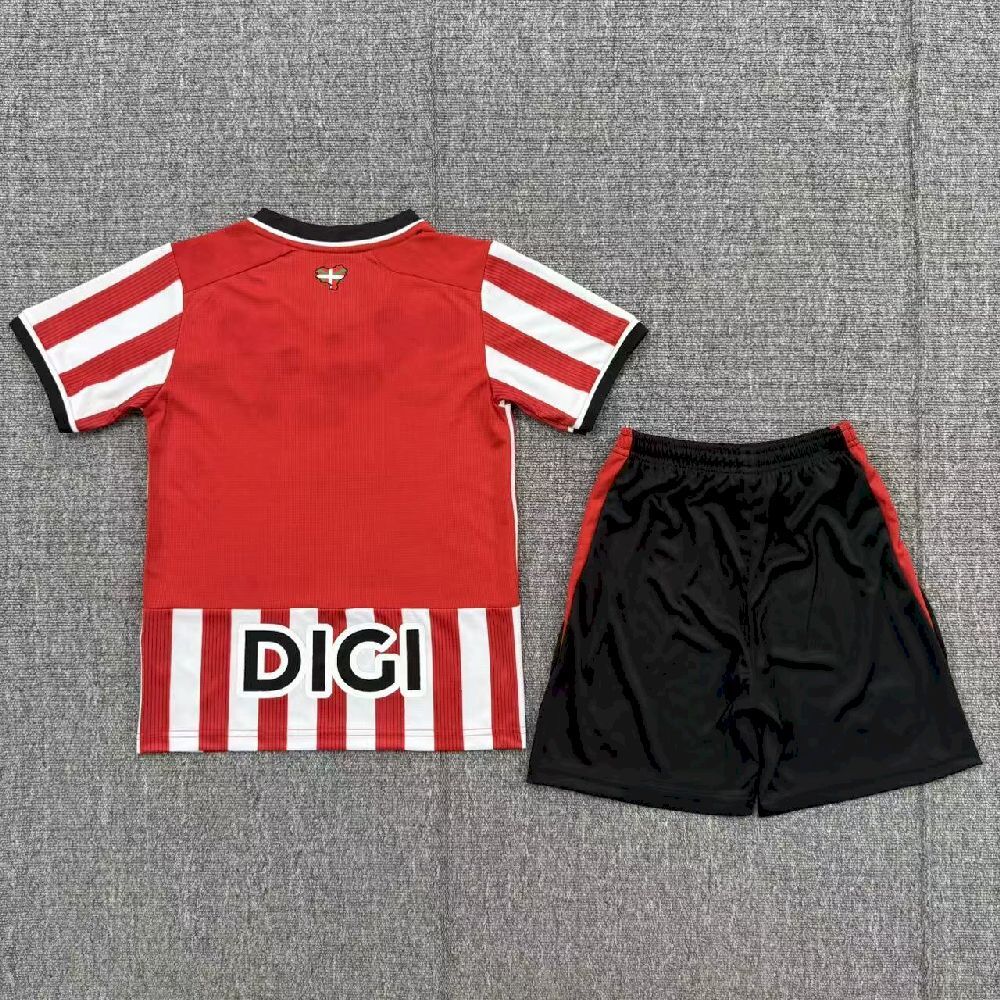 Kit Infantil Athletic Bilbao Home 26/27  - Vermelho e Branco