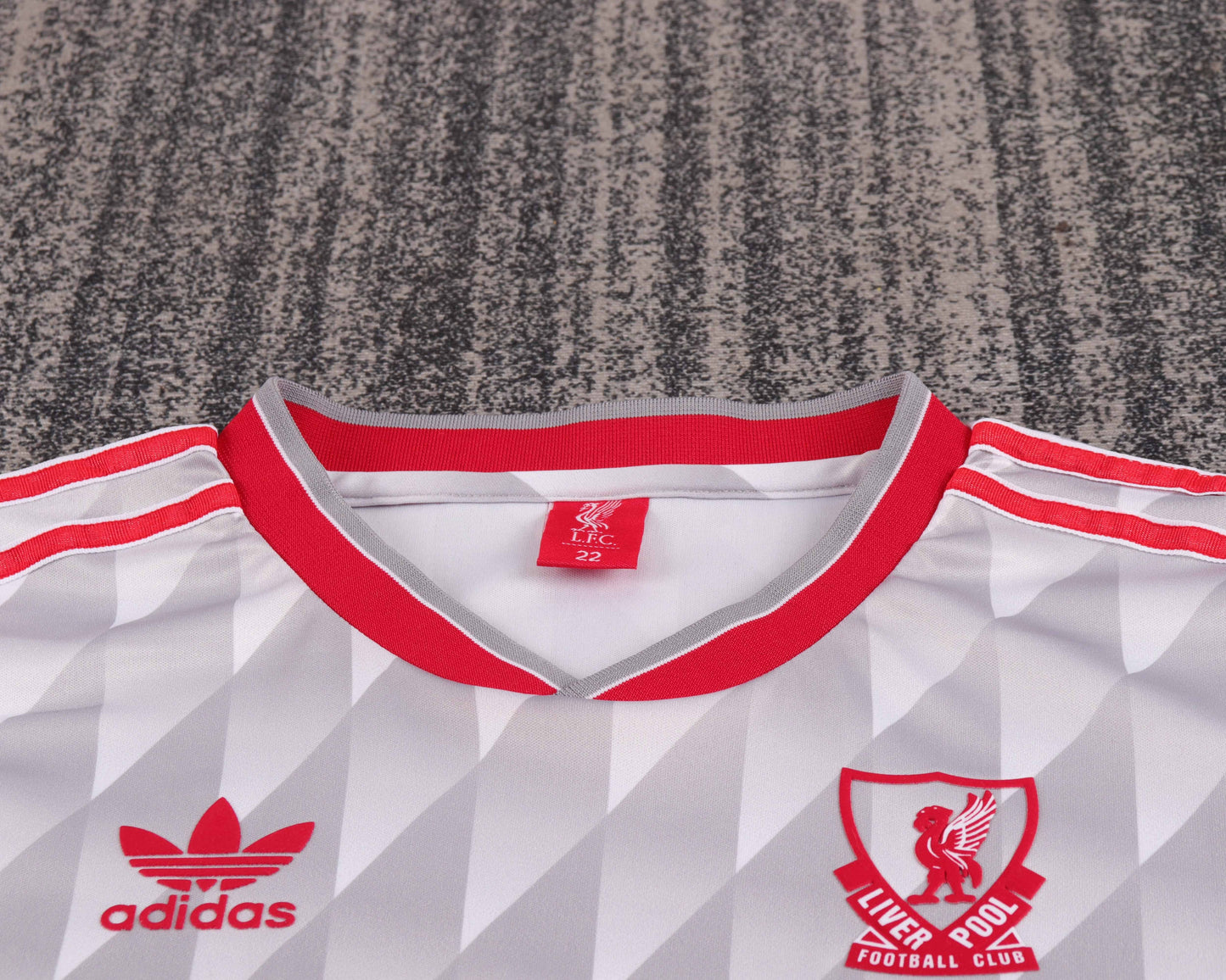 Kit Infantil Liverpool Away Retrô 89/90 - Cinza