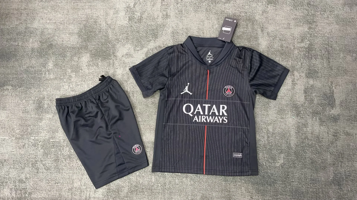 Kit Infantil PSG Fourth 25/26 - Preto