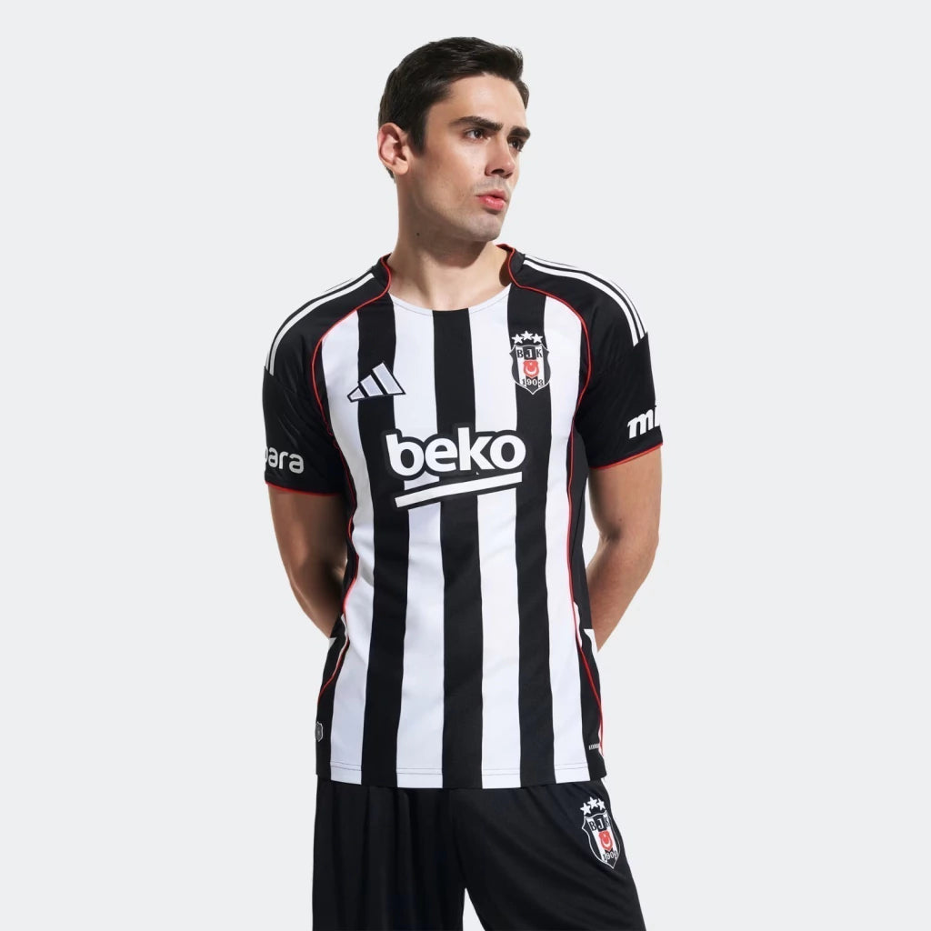 Beşiktaş Home 25/26 Torcedor Adidas Masculina - Branco e Preto