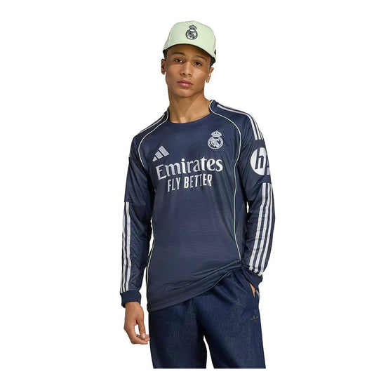Real Madrid Away 25/26 Manga Longa Torcedor Adidas - Cinza Escuro