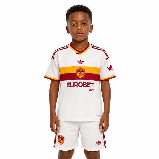 Kit Infantil Roma Away 26/27 - Branco