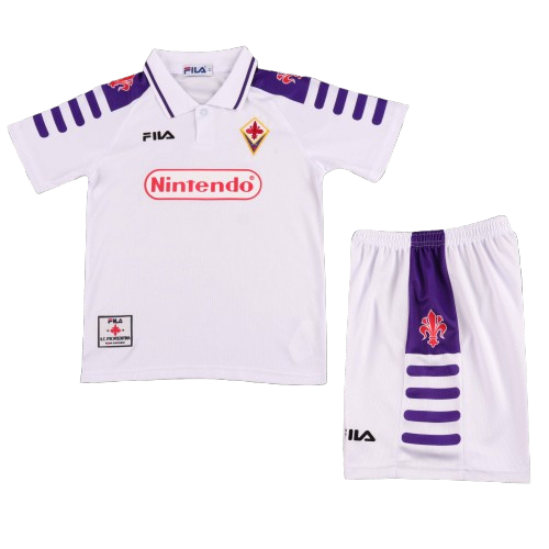 Kit Infantil Fiorentina Away Retrô 1998 - Branca
