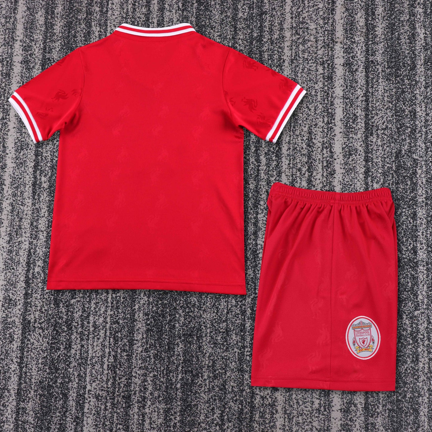 Kit Infantil Liverpool Home Retrô 96/97 Reebok - Vermelho