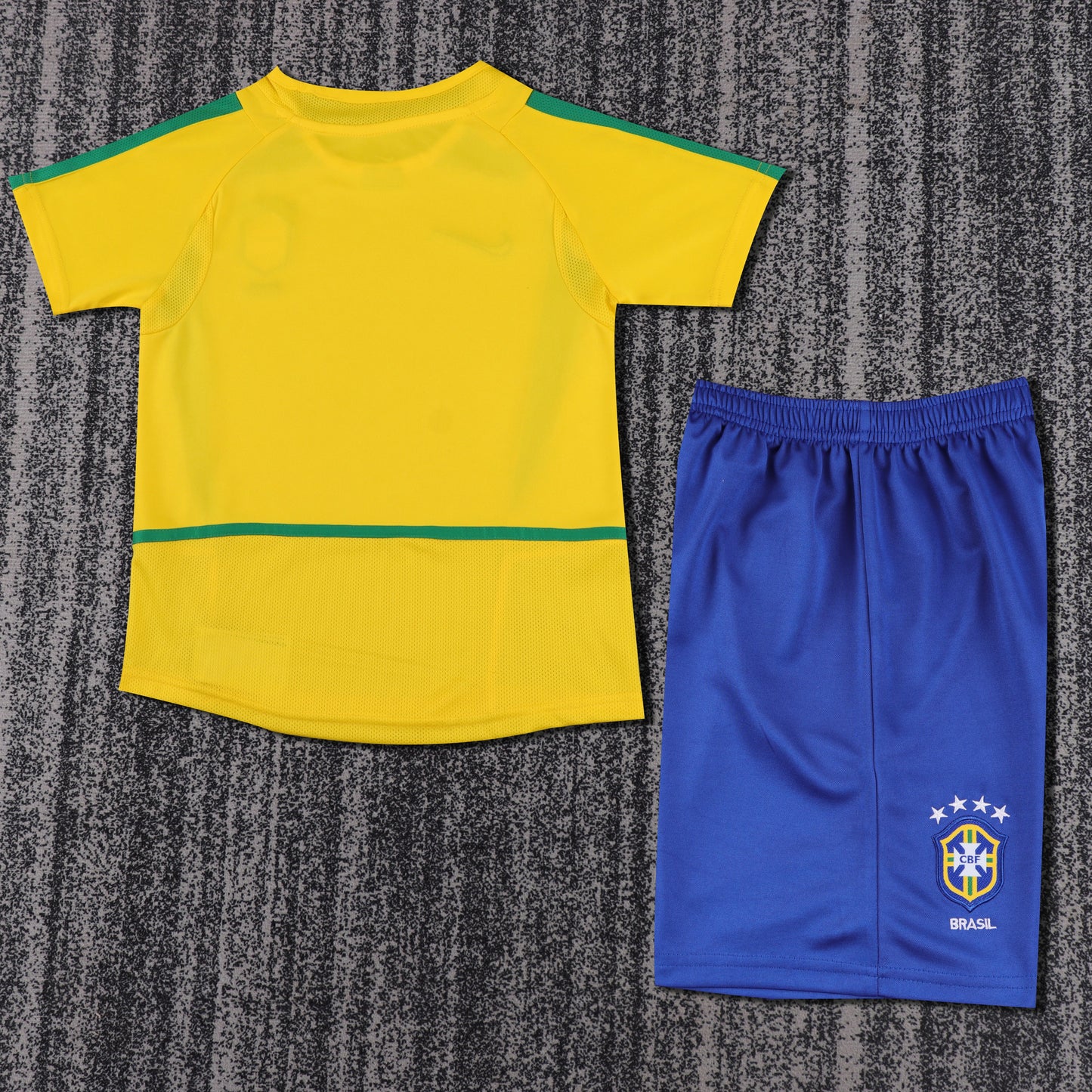 Kit Infantil Brasil Retro Home 2002 - Amarela