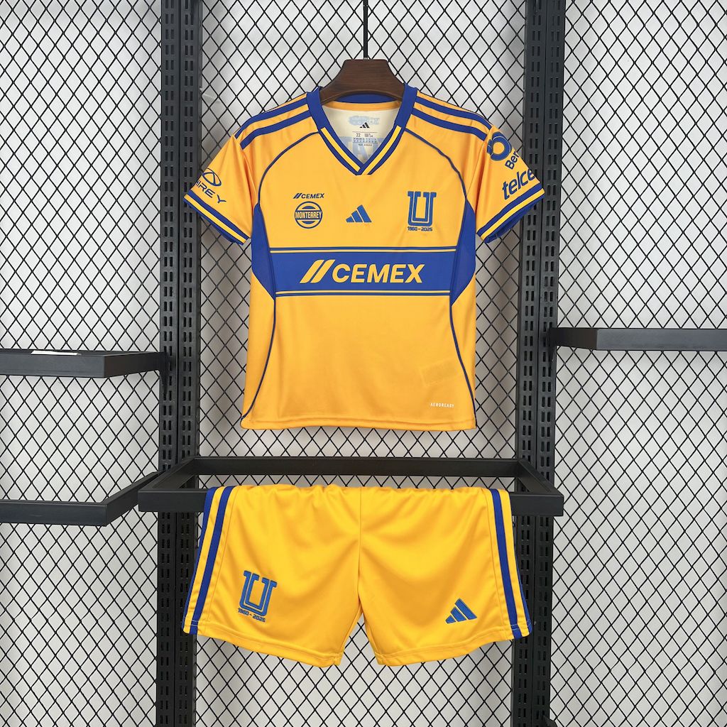 Kit Infantil Tigres Home 25/26 - Amarelo e Azul