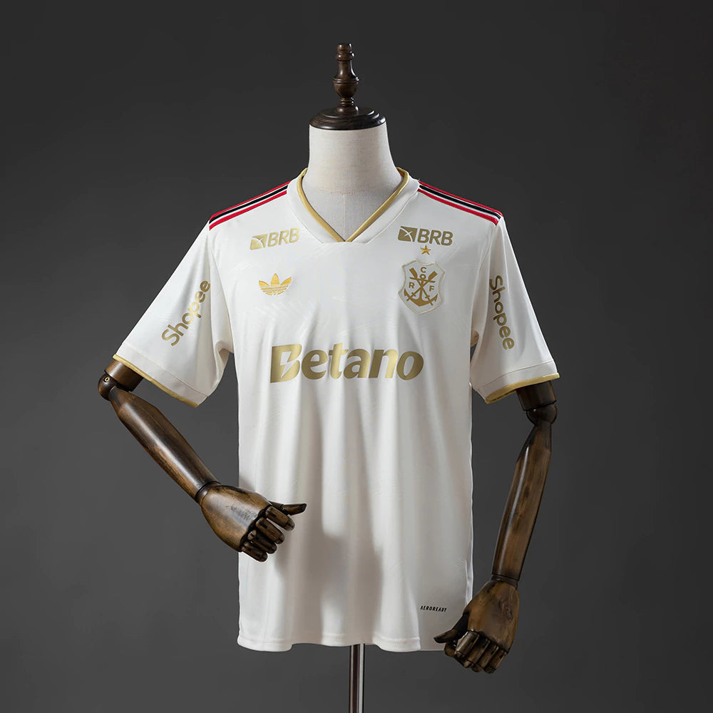 Flamengo Third 25/26 Torcedor Com Patrocínios Adidas Masculino - Bege