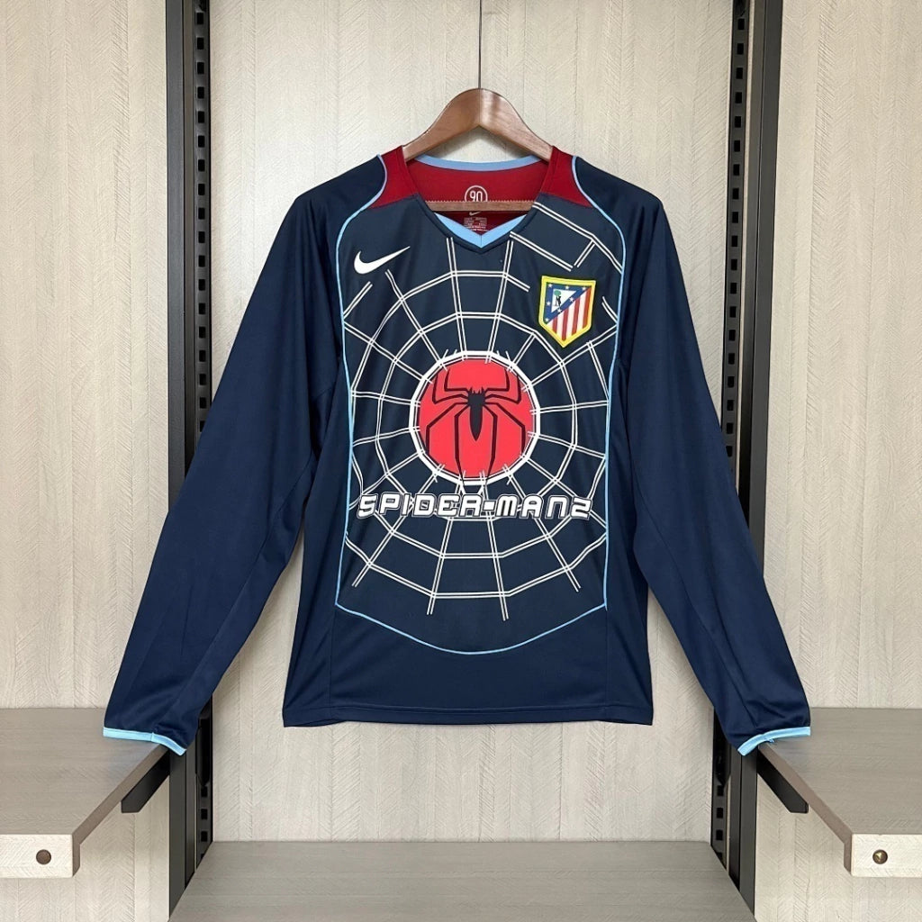 Atlético de Madrid Away Retrô Manga Longa 04/05 Nike - Azul Escuro
