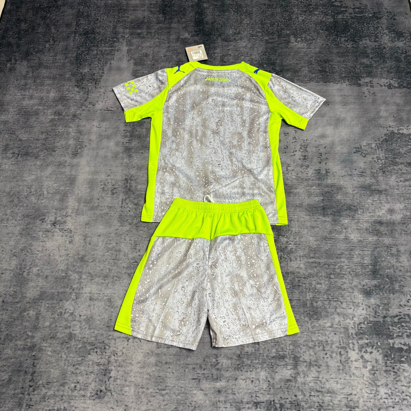 Kit Infantil Manchester City Fourth 25/26 - Cinza