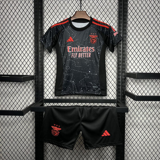 Kit Infantil Benfica Away 24/25 - Preto
