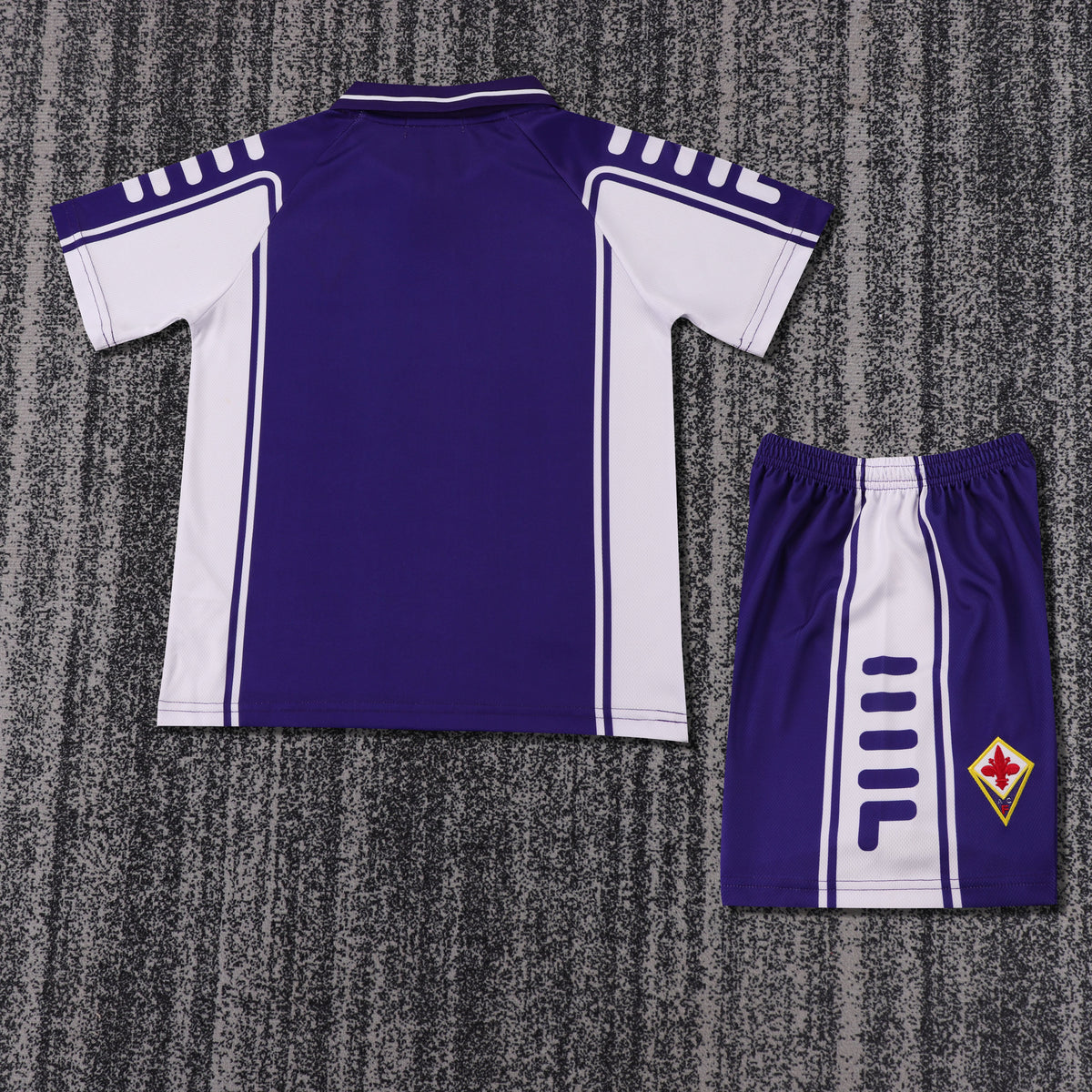 Kit Infantil Fiorentina Home Retrô 1999  - Roxo e Branco