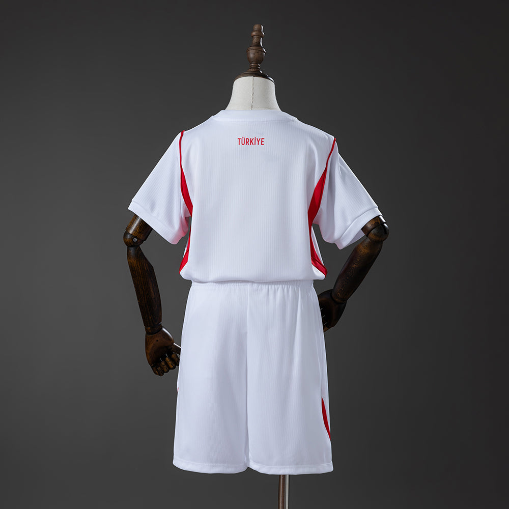 Kit Infantil Turquia Away 26/27 - Branco e Vermelho
