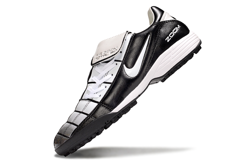 Chuteira Society Nike T90 TF - Preto e Branca