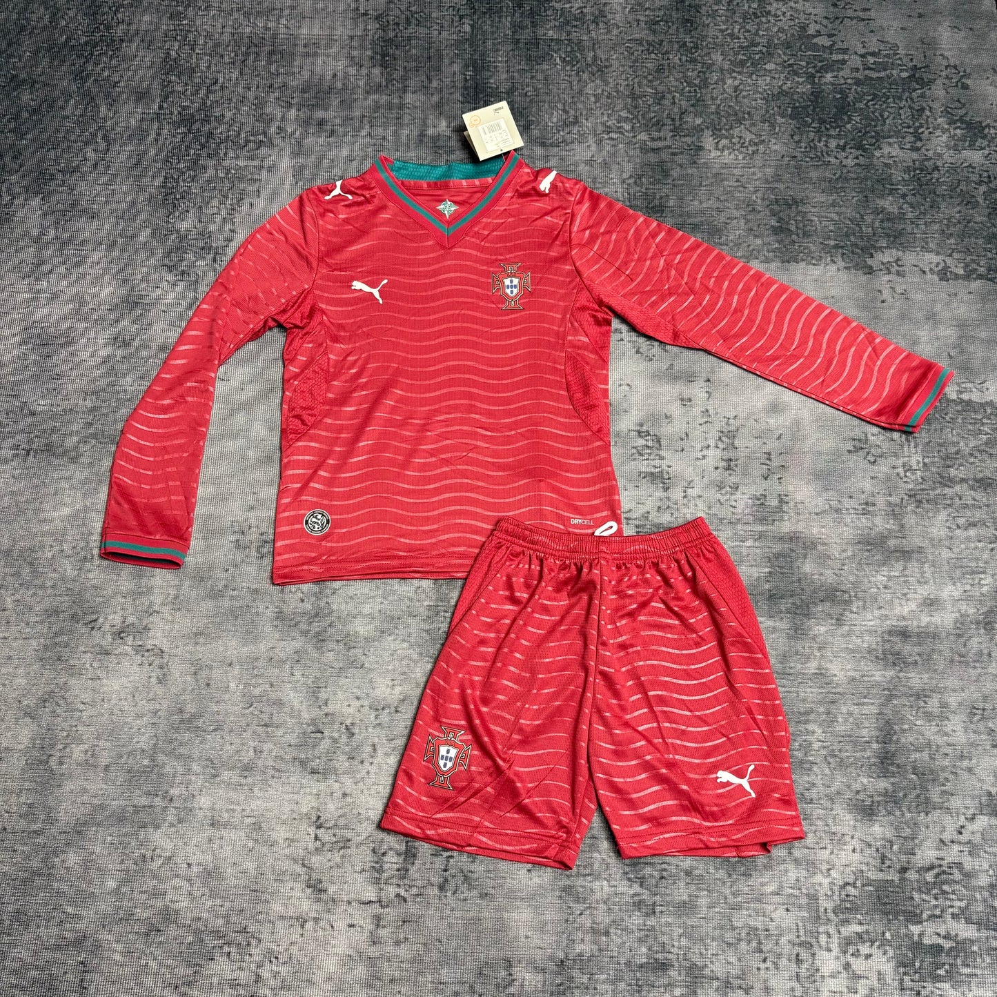 Kit Infantil Portugal Home Manga Longa 26/27 - Vermelho