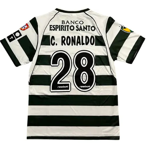 Sporting Home Retrô 02/03 Reebok - Verde e Branco