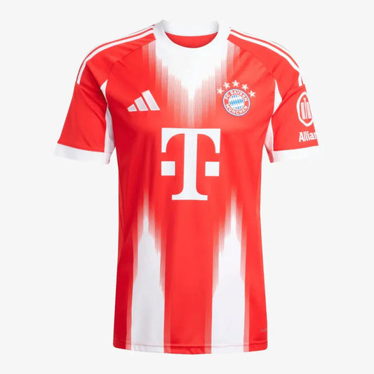Bayern De Munique Home 25/26 Torcedor Adidas - Vermelho e Branco