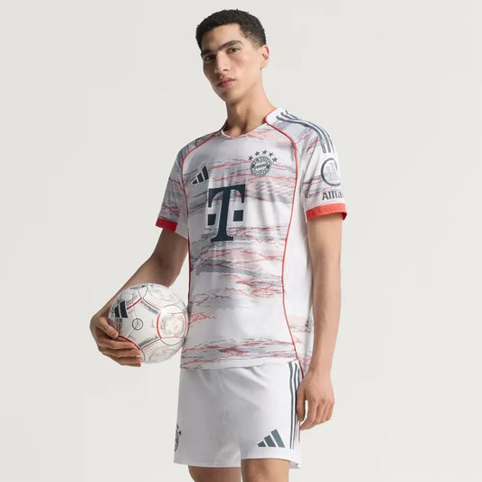 Bayern de Munique Away 25/26 Jogador Adidas - Branca e Cinza