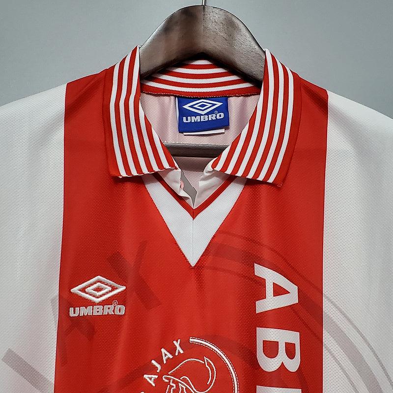 Ajax Home Retrô 1995/1996 Umbro -  Vermelha e Branca