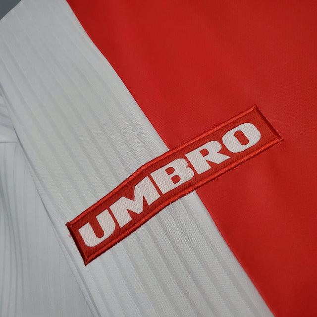 Ajax Home Retrô 1997/1998 Umbro - Vermelha e Branca