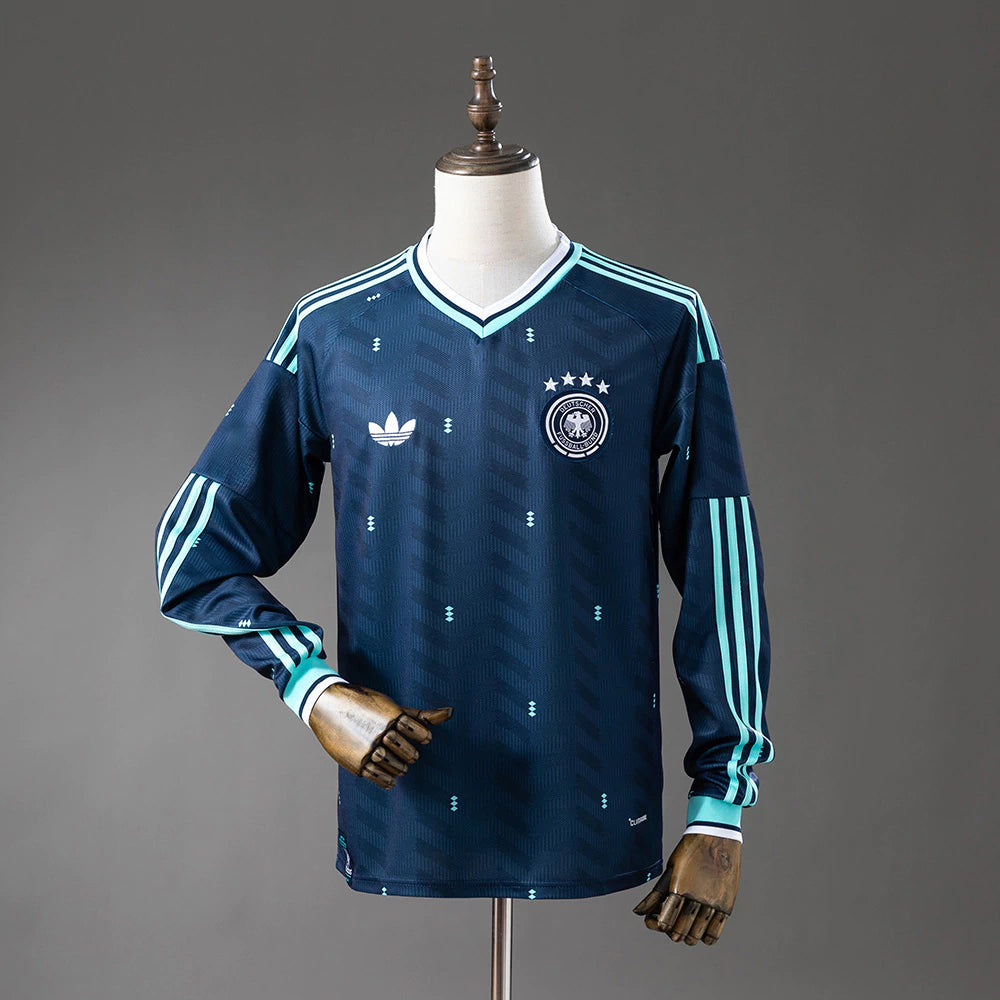 Alemanha Away Manga Longa 26/27 Torcedor Masculino Adidas - Azul Turquesa