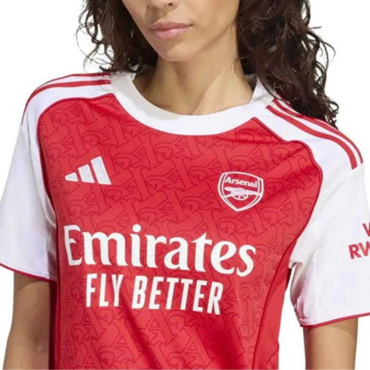 Arsenal Home 25/26 Feminina Adidas - Vermelha e Branca