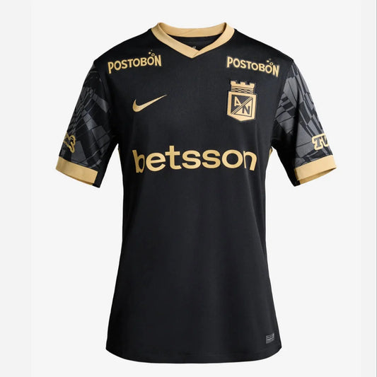 Atletico Nacional Away 25/26 Torcedor Nike - Preto e Dourado