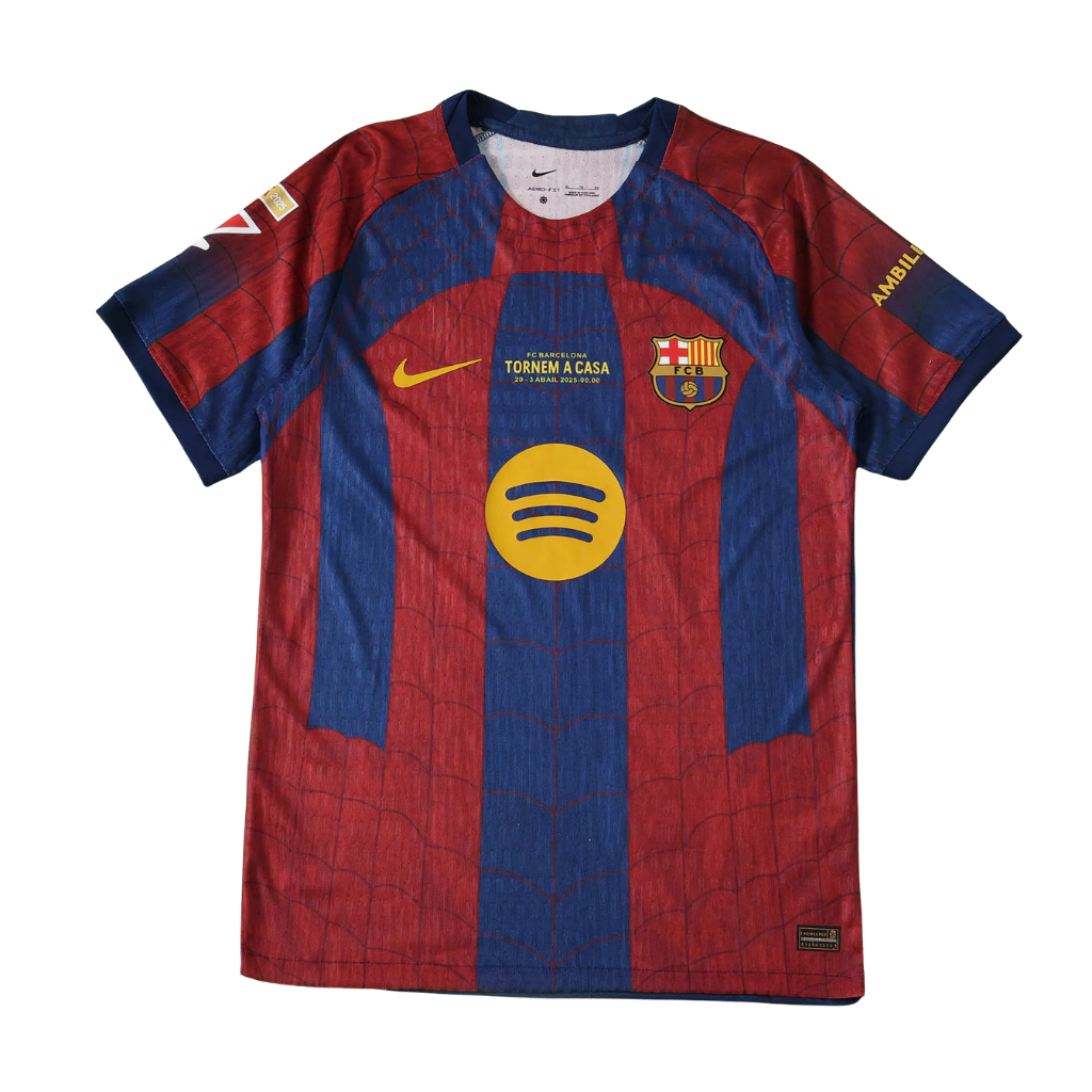 Barcelona X Spider Man 26/27 Jogador Nike - Grená